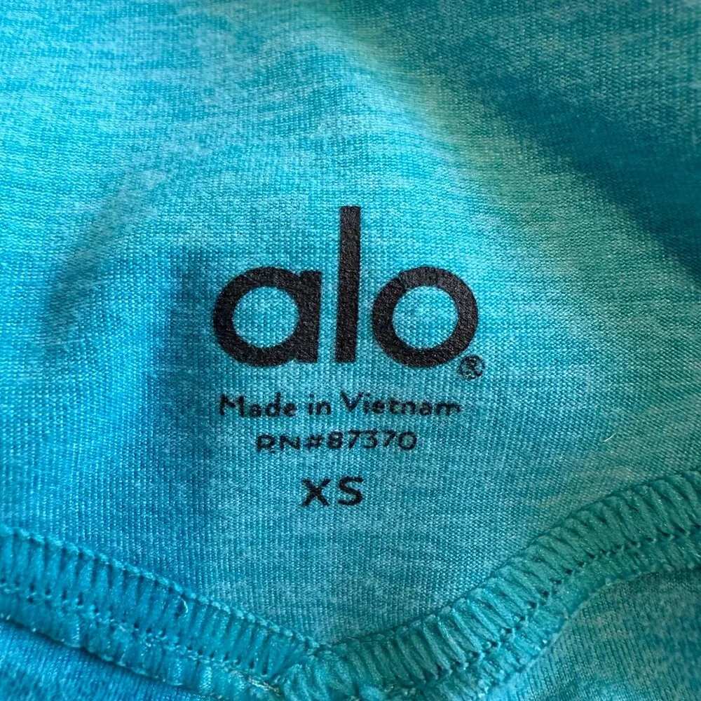 Alo Yoga Alosoft Leggings Blue Quartz Heather Size XS Extra Small